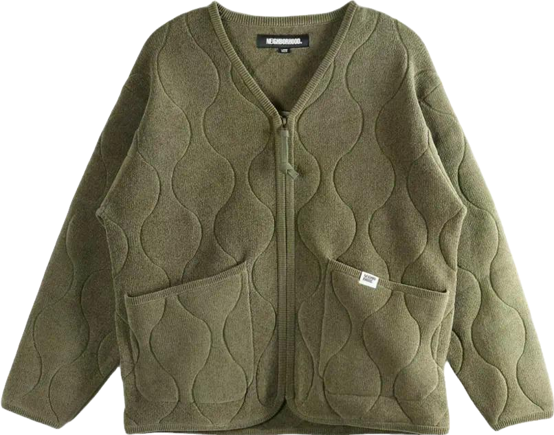 Neighborhood Zip-Up Cardigan In Green - 31% Off | Editorialist