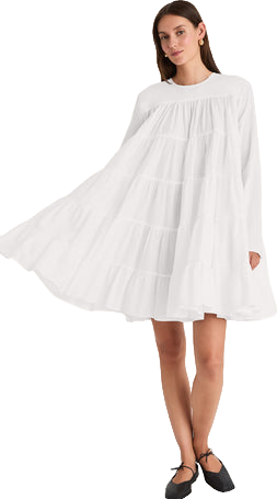 Merlette Soliman Cotton Silk Mini Dress - Black | Editorialist