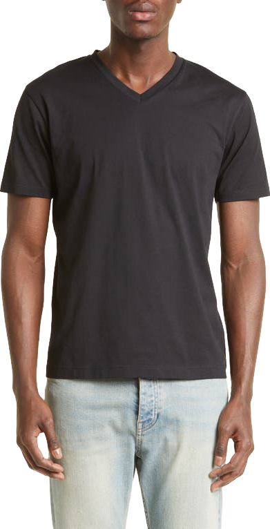 Sunspel V-Neck T-Shirt - Black | Editorialist