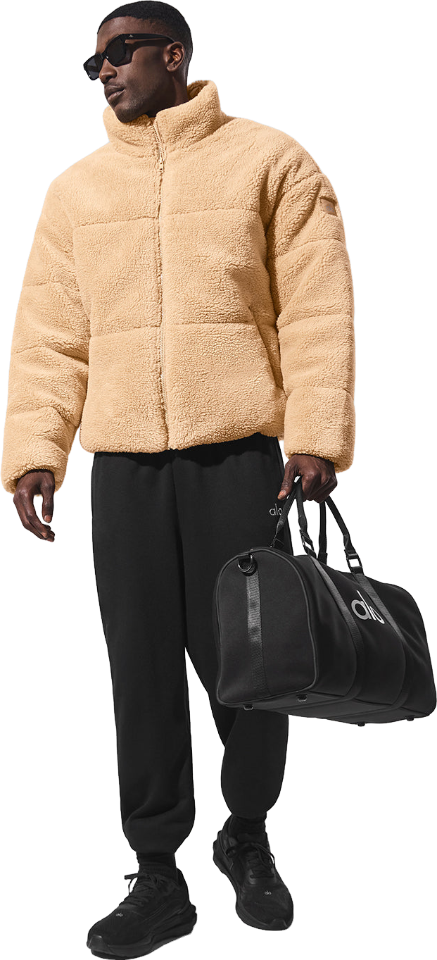 Alo Yoga Sherpa Stage Puffer Jacket - Camel | Editorialist