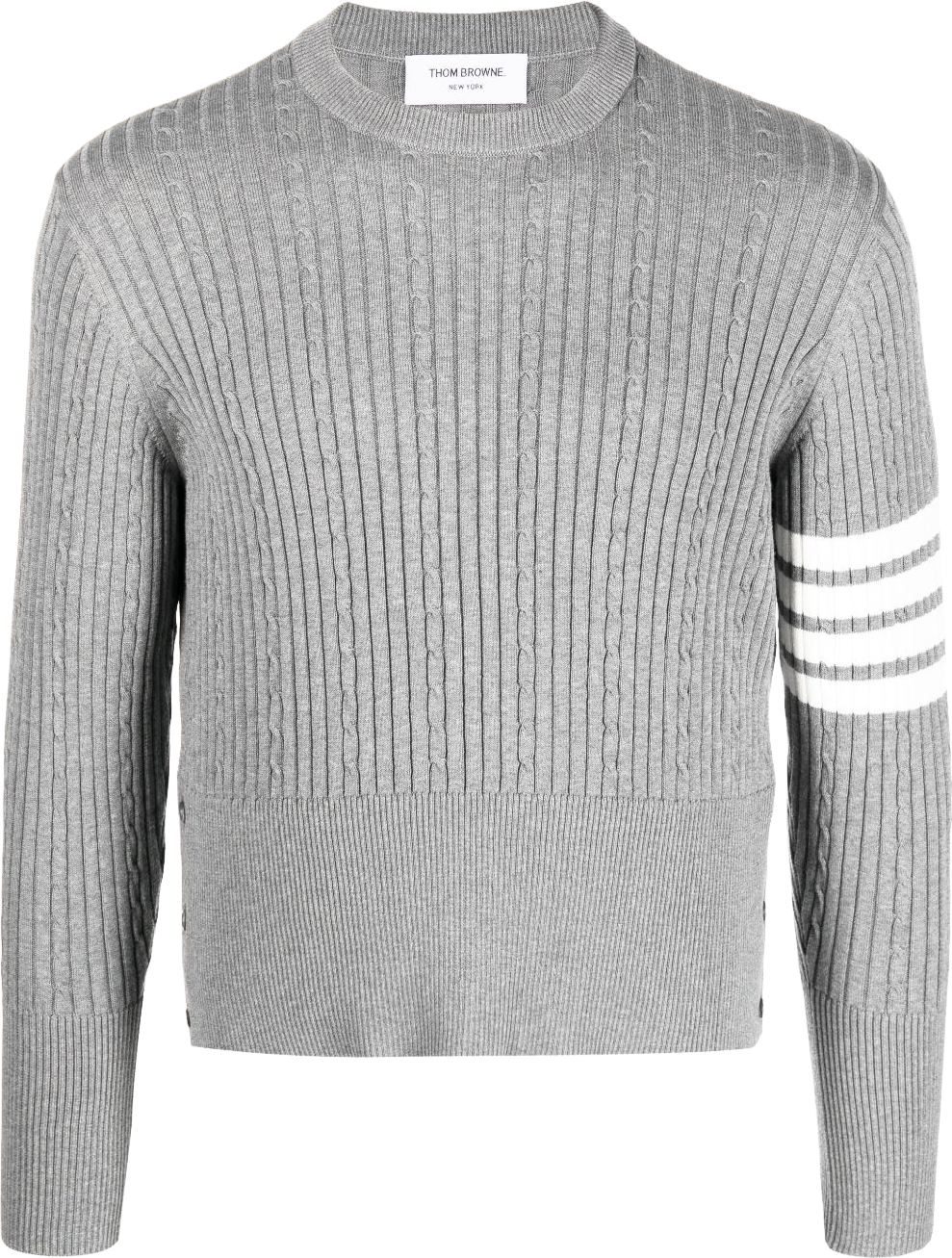 Thom Browne 4-Bar Cable-Knit Jumper - Grey - 47% Off | Editorialist