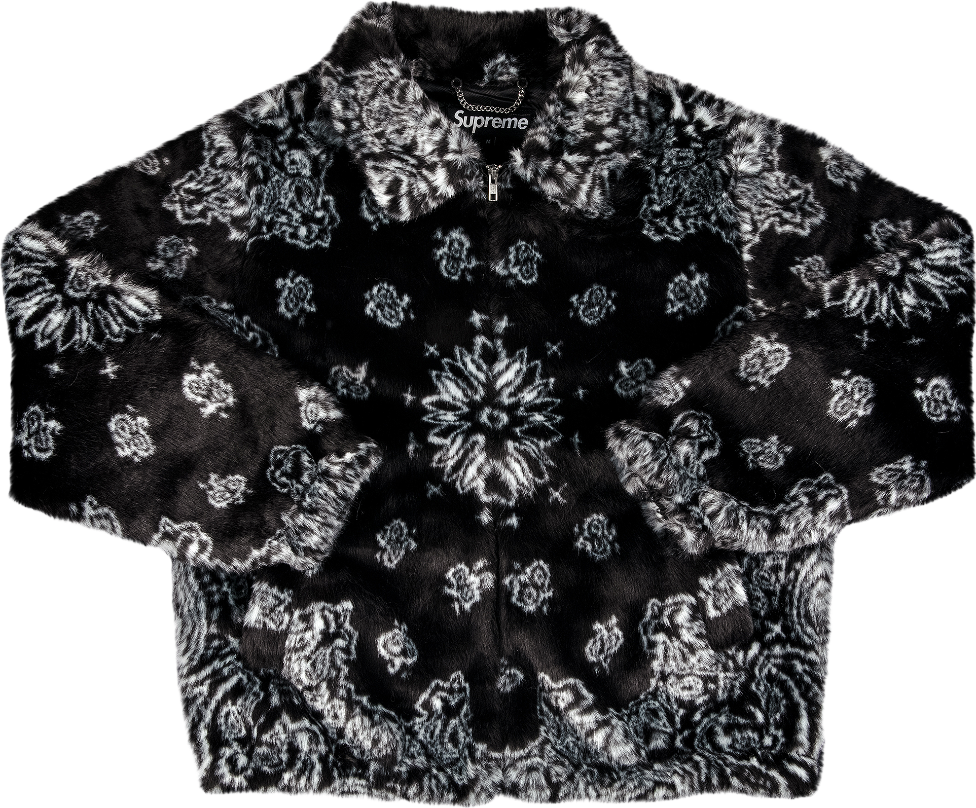 Supreme Bandana Faux Fur Bomber Jacket - Pink | Editorialist