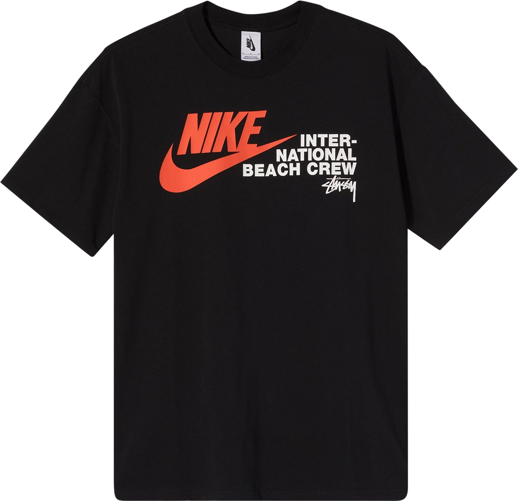 Nike X Stussy International Beach Crew Tee - Black | Editorialist