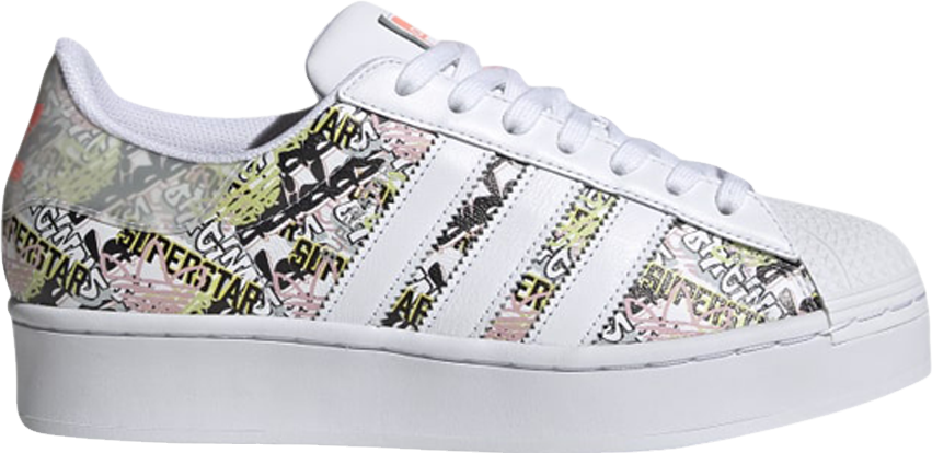 Adidas Zebra Superstar Bold Sneakers - White | Editorialist