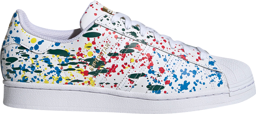 adidas gazelle silver green womens Adidas SUPERSTAR PAINT SPLATTER
