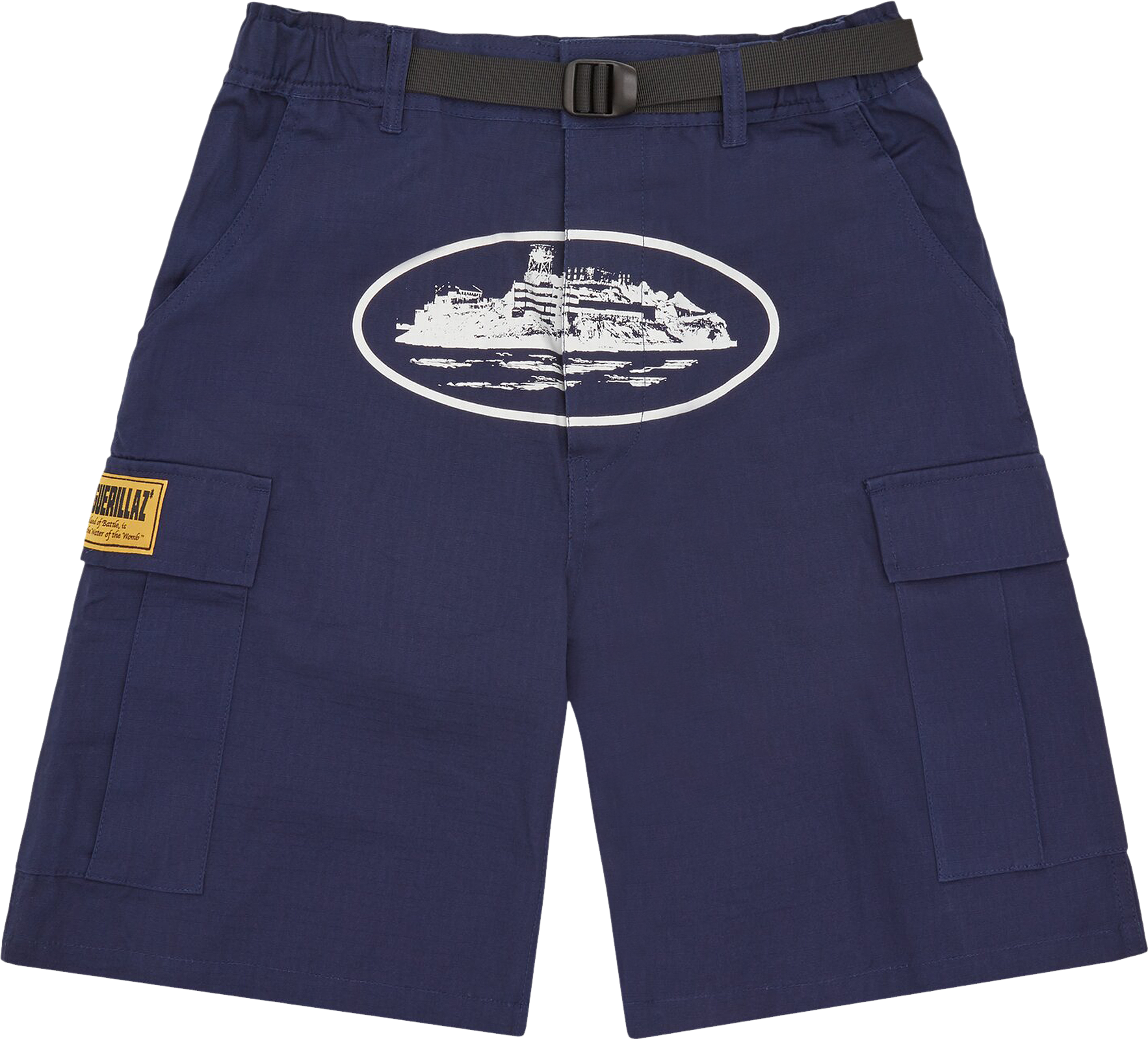 Corteiz Alcatraz Cargo Shorts - Black | Editorialist