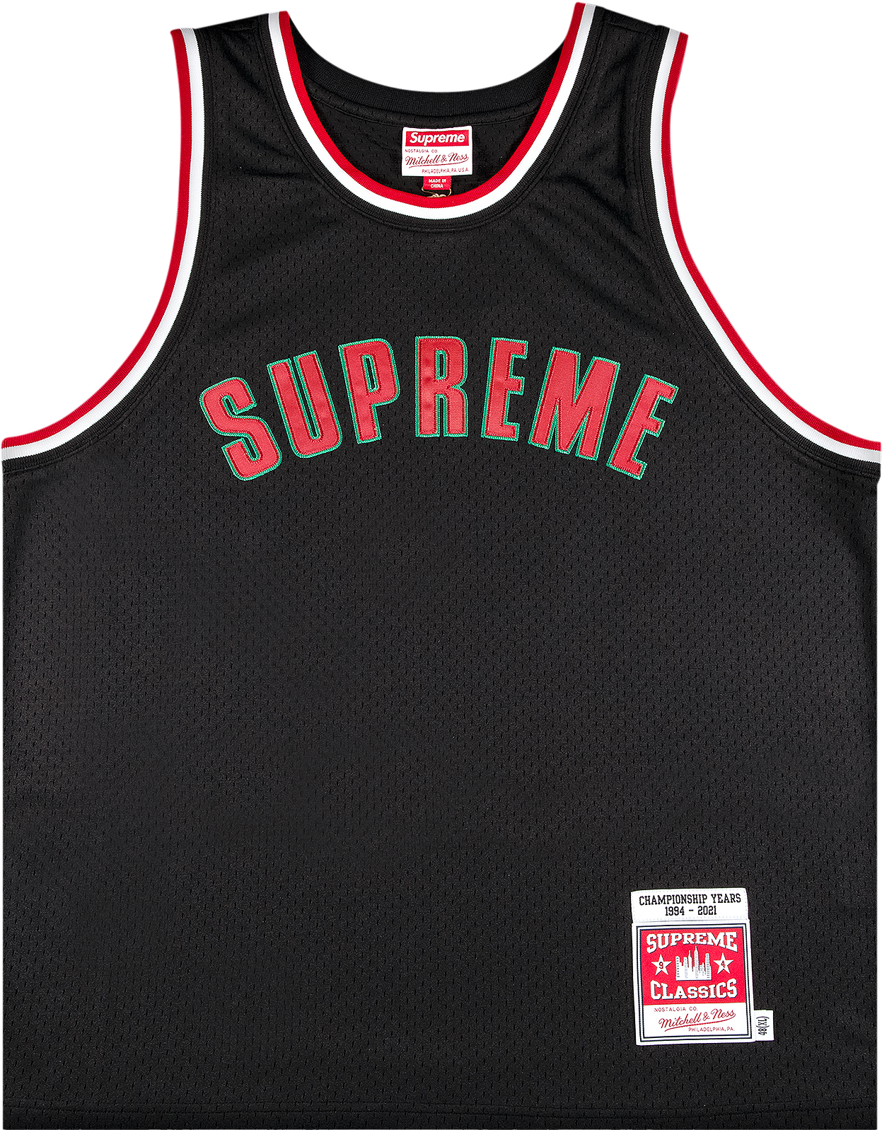 Supreme × Mitchell&Ness BasketballJersey Supreme X Mitchell And Ness Basketball Jersey - Black | Editorialist
