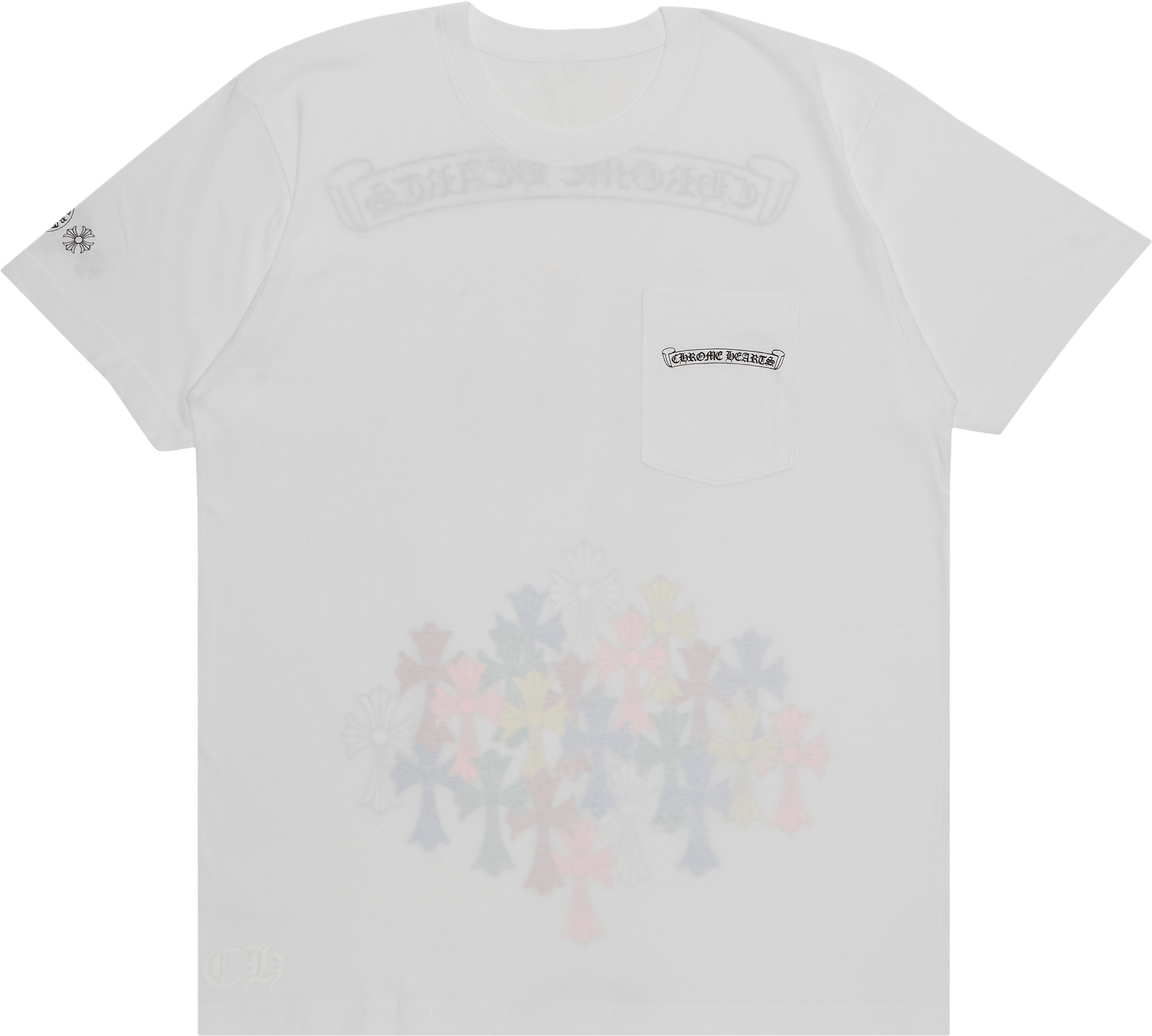 Chrome Hearts Multicolor Cross T-Shirt - White | Editorialist