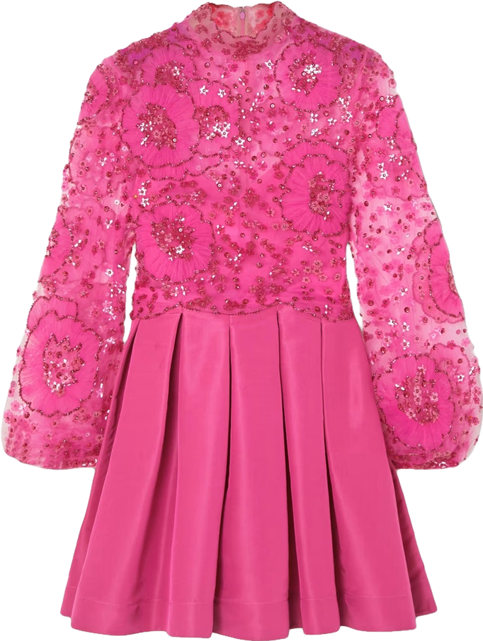 Valentino Garavani Embellished Long Sleeve Mini Dress In Pink - 80% Off | Editorialist Valentino Garavani Embellished Long Sleeve Mini Dress In Pink - 80% Off | Editorialist