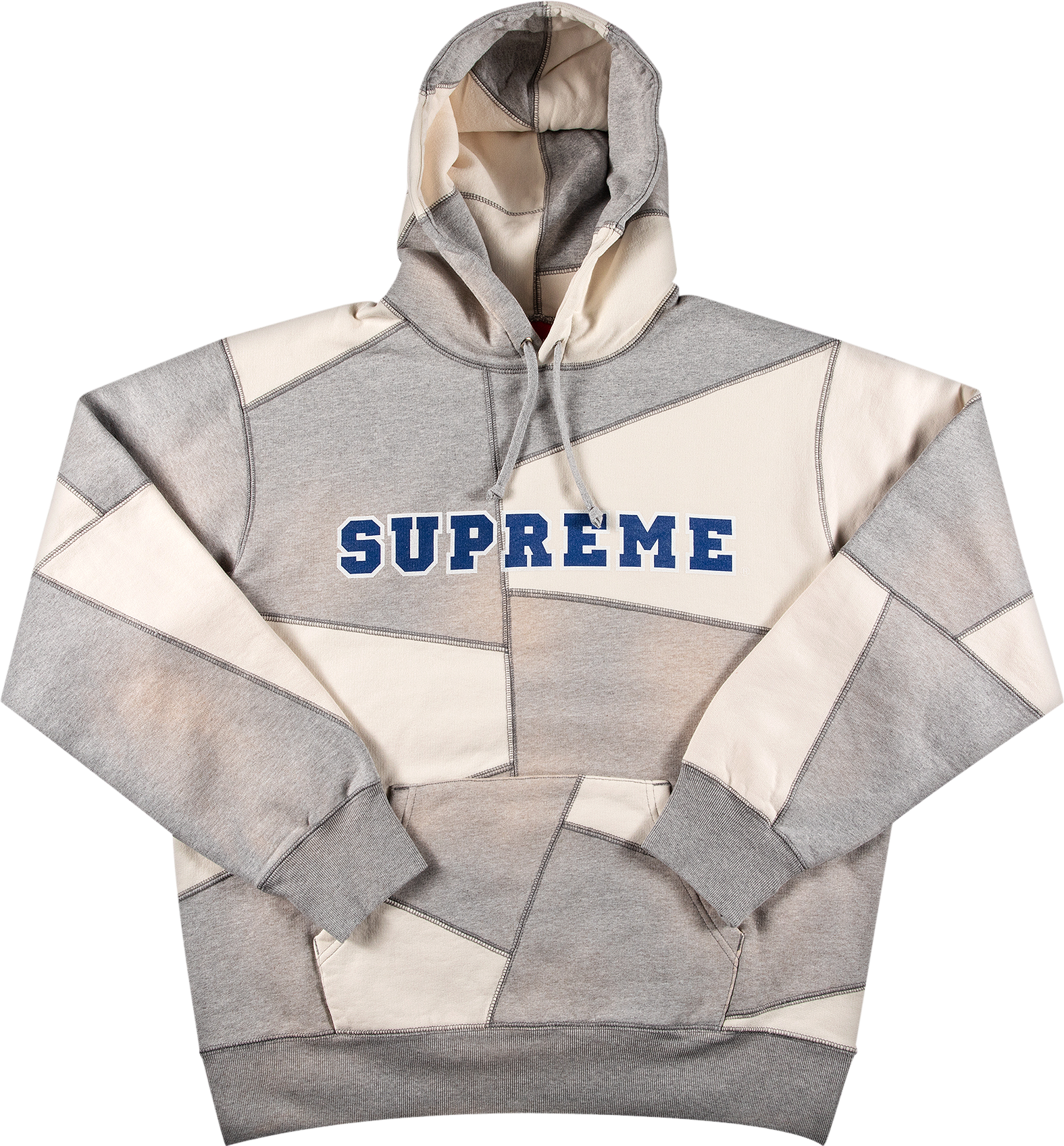 Supreme Patchwork Hooded Sweatshirt - Black | Editorialist