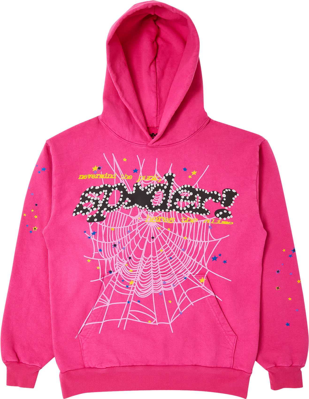 Sp5der Rhinestone Og Web V2 Hoodie - Black | Editorialist