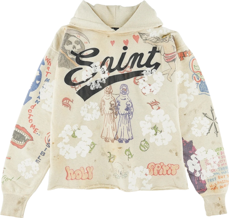 Saint Mxxxxxx × DENIM TEARS MURAL HOODIE Buy SAINT Mxxxxxx x Denim Tears Hoodie 'Grey' - SM S22 0000 083 | GOAT