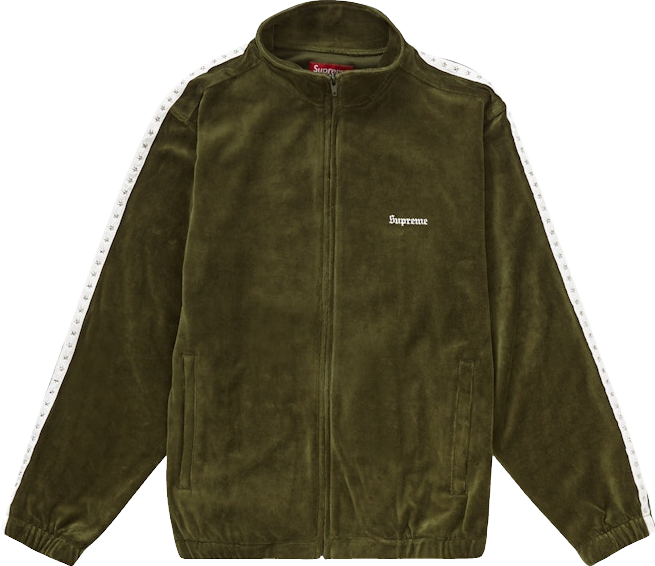 Supreme Studded Velour Track Jacket - Black | Editorialist