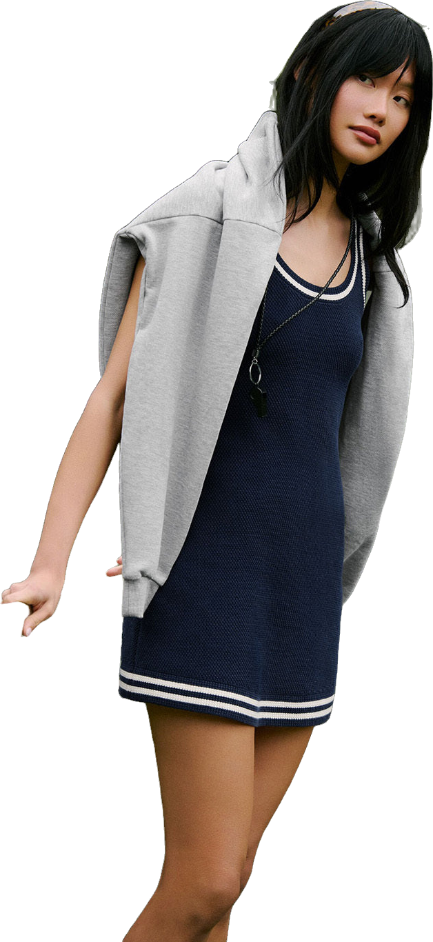 white christmas dresses Tennis Club Sweater Knit Dress - White/Spruce Green