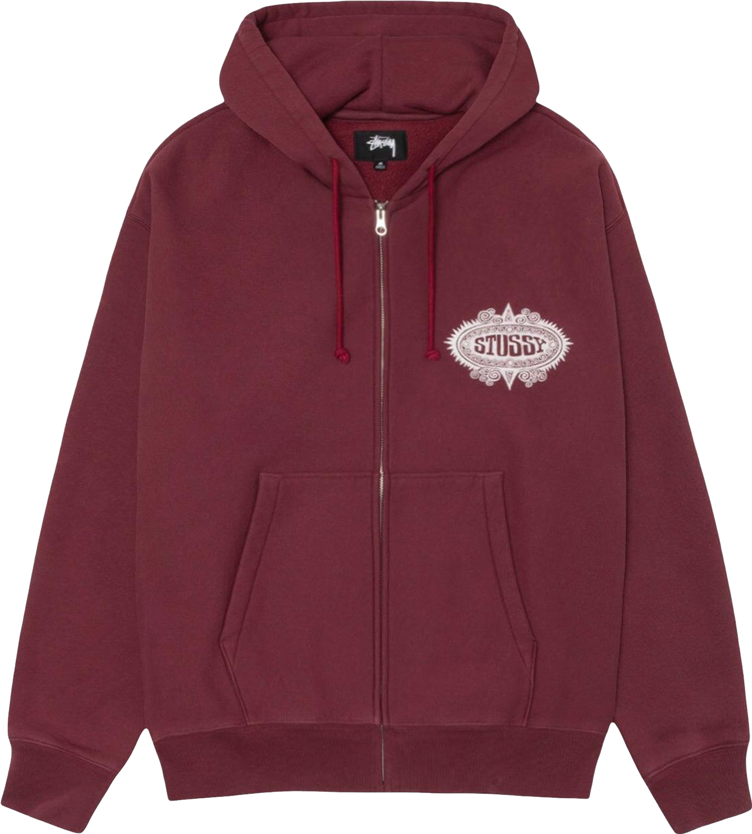 StüSsy Mantra Zip Hoodie - Red | Editorialist