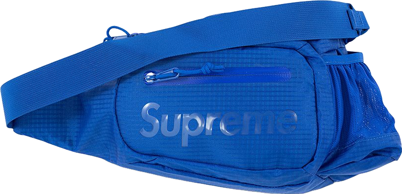 Supreme Logo-Print Sling Bag - Blue | Editorialist