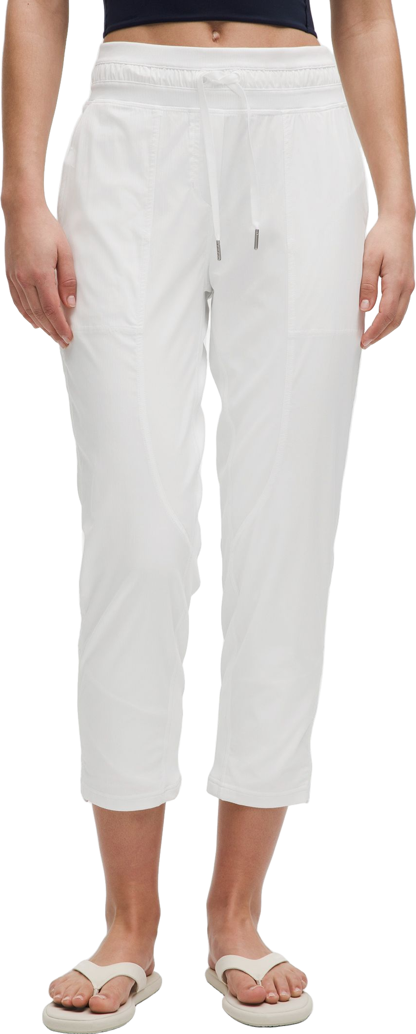 Lululemon Dance Studio Mid-Rise Cropped Pant - White | Editorialist
