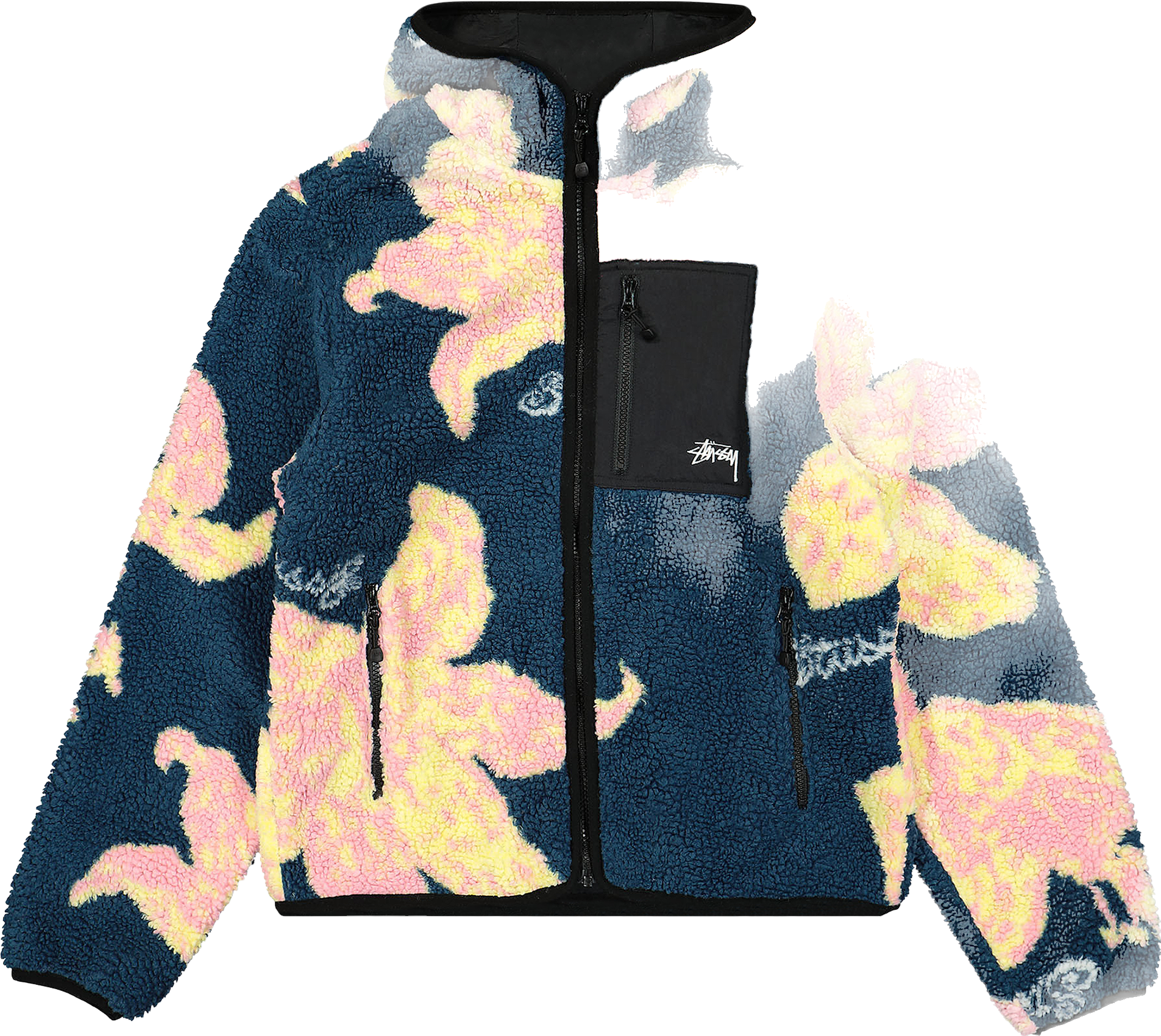 StüSsy Spray Dye Hooded Work Jacket - Multicolor | Editorialist