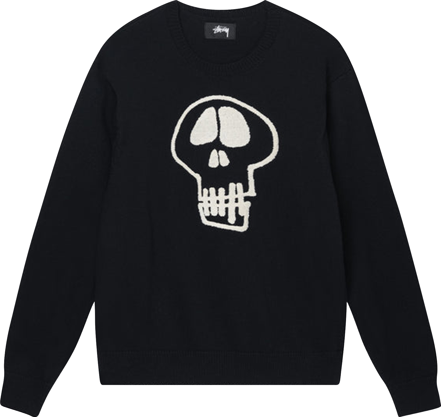 トップス STUSSY 22aw SKULL SWEATER Natural M StÜssy Skull Crewneck Sweater - Cream | Editorialist