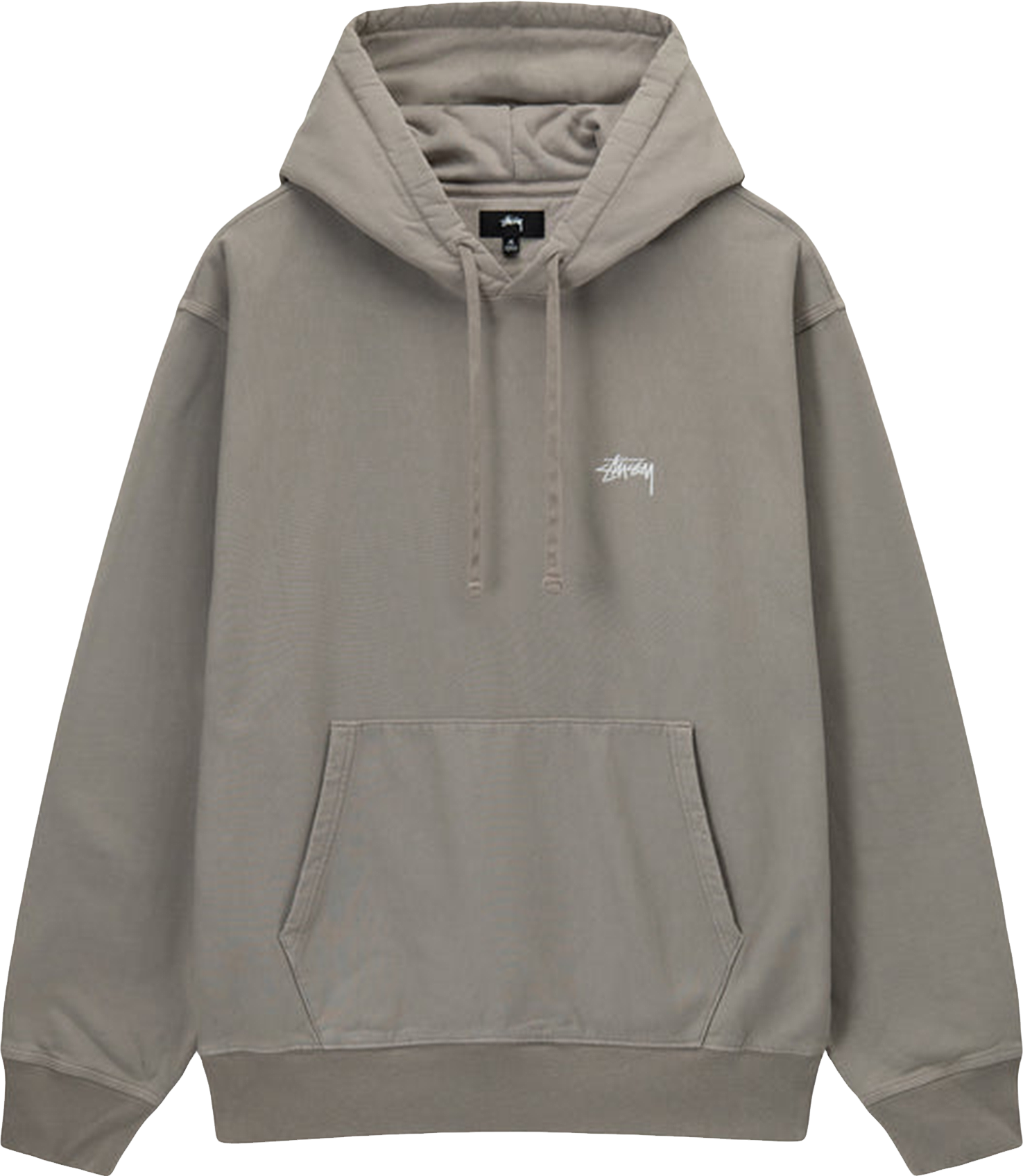 StüSsy Overdyed Stock Logo Hoodie - Grey | Editorialist