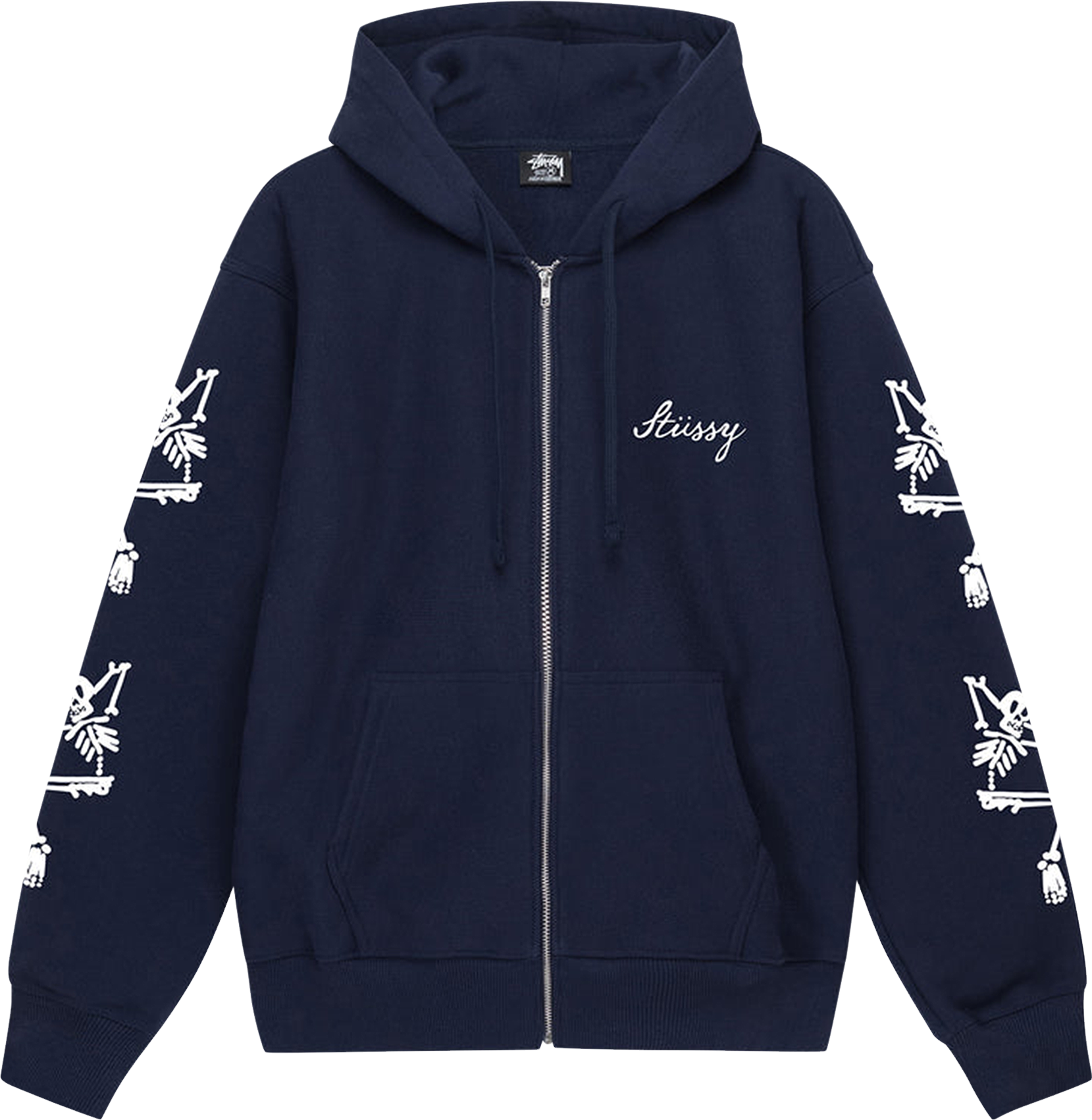 StÜssy Paradise Lost Zip Hoodie - Blue | Editorialist