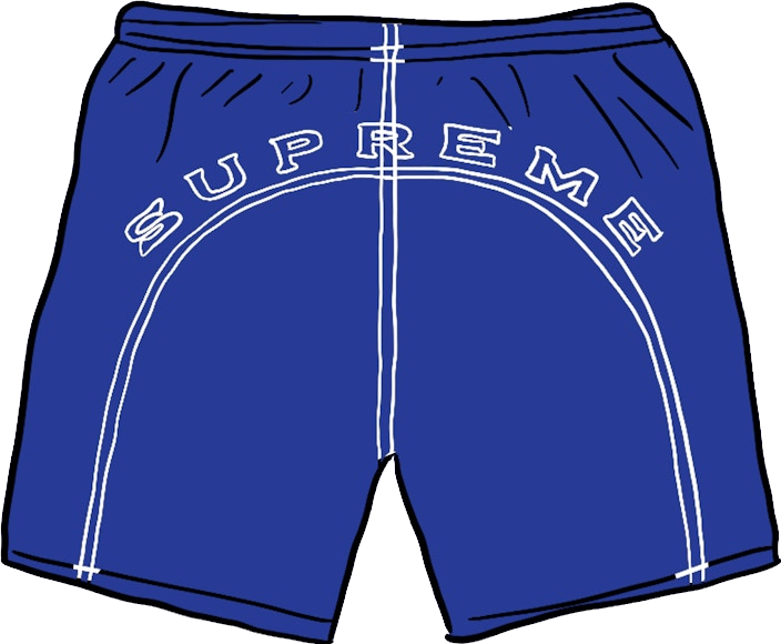 Supreme Arc Logo Water Short - Red | Editorialist