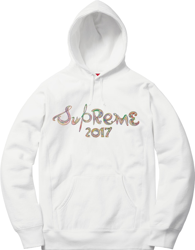 Supreme Brush Logo Hoodie - White | Editorialist