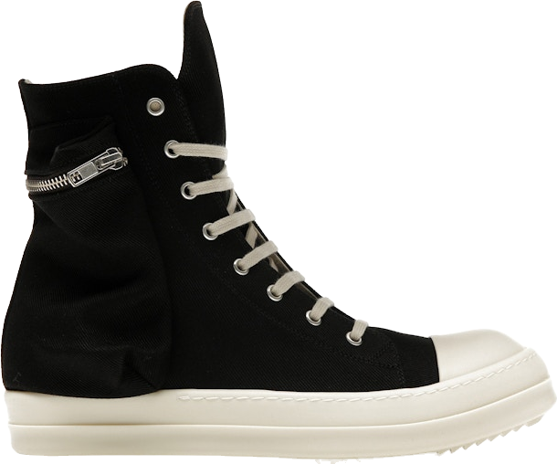 Rick Owens Cargo Basket Faux Fur And Leather High-Top Sneakers