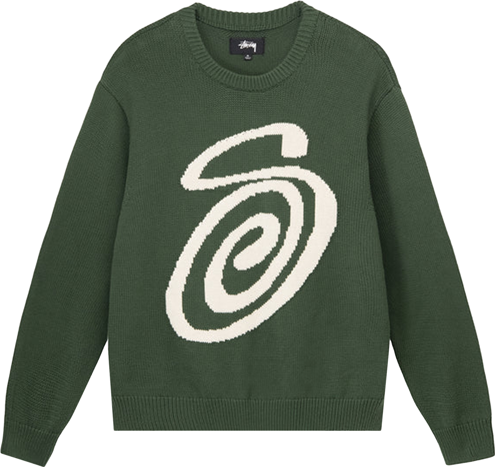 Stussy オリーブグリーン サーマルニット ワッフル ロゴ Lサイズ 超高品質の販売 stussy curly s sweater グリーン 【公式通販】 トップス