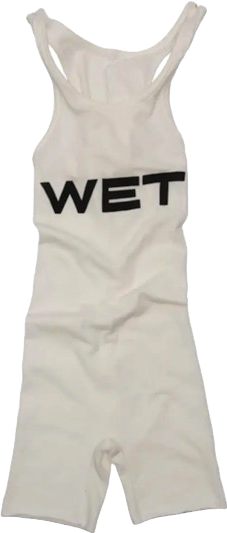 Yeezy X Mowalola Wet Bodysuit In White | Editorialist