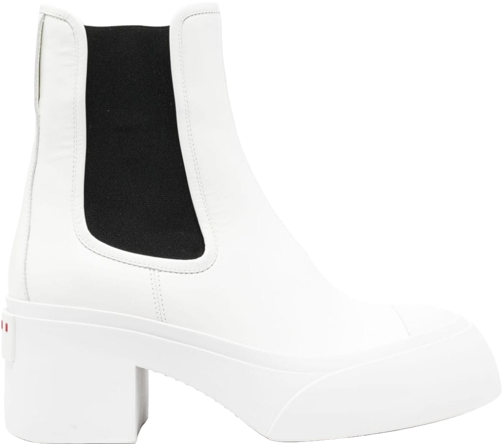 【未使用級】MARNI マルニ high top chelsea boots Marni 70mm Leather Chelsea Boots In White - 58% Off | Editorialist