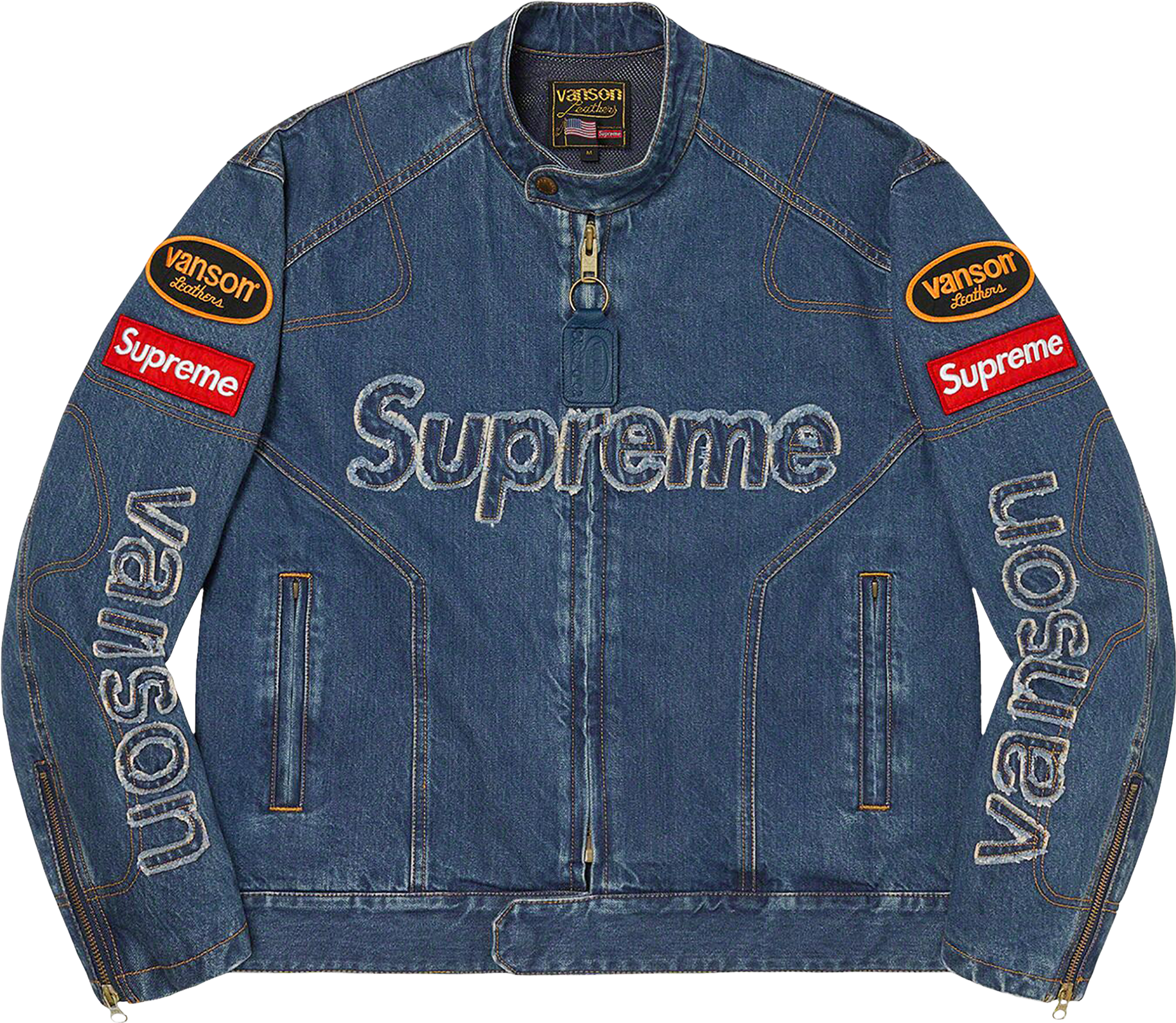 Supreme X Vanson Leathers X Cordura Denim Jacket - Blue | Editorialist