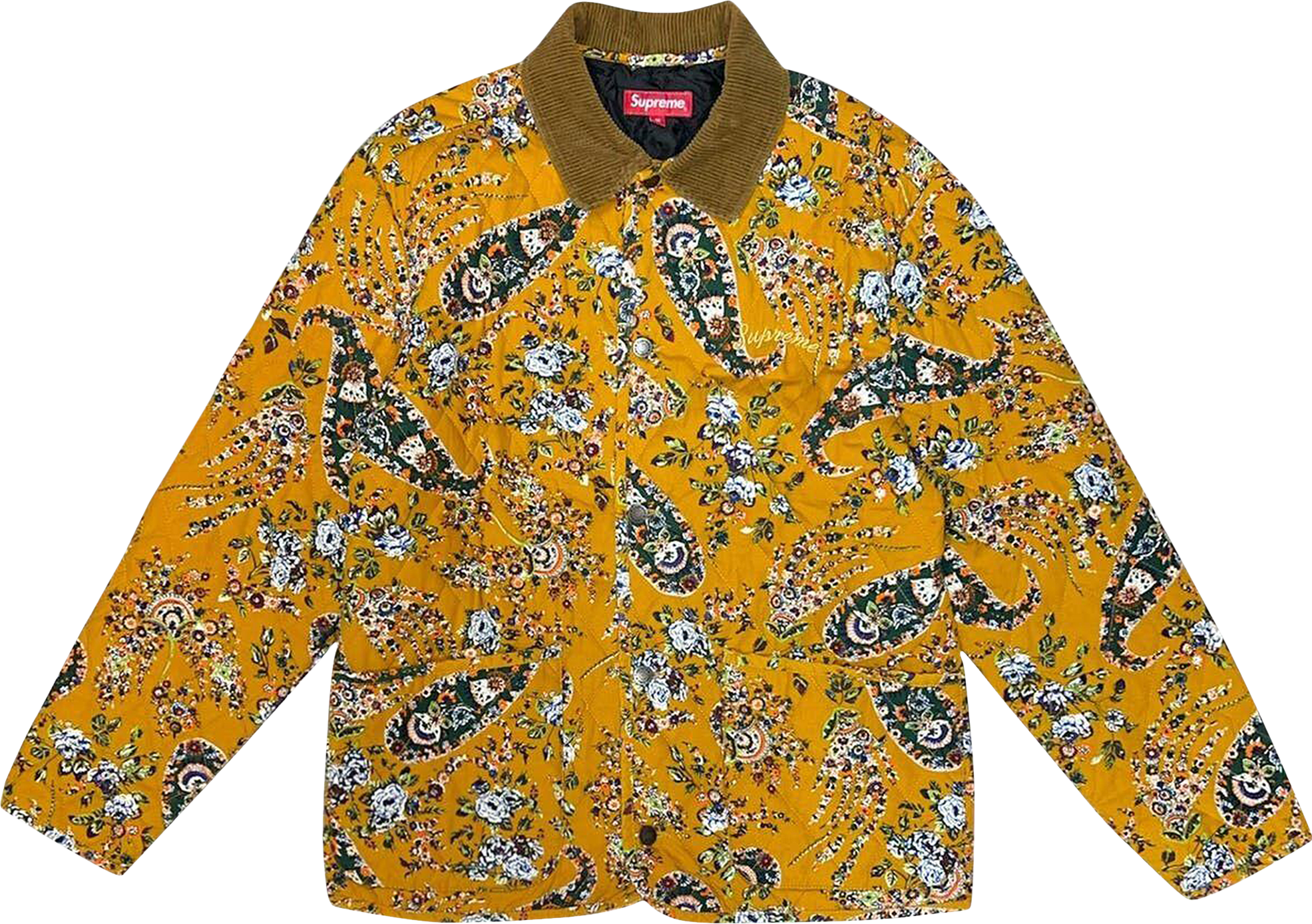 Supreme Quilted Paisley Jacket - Yellow | Editorialist