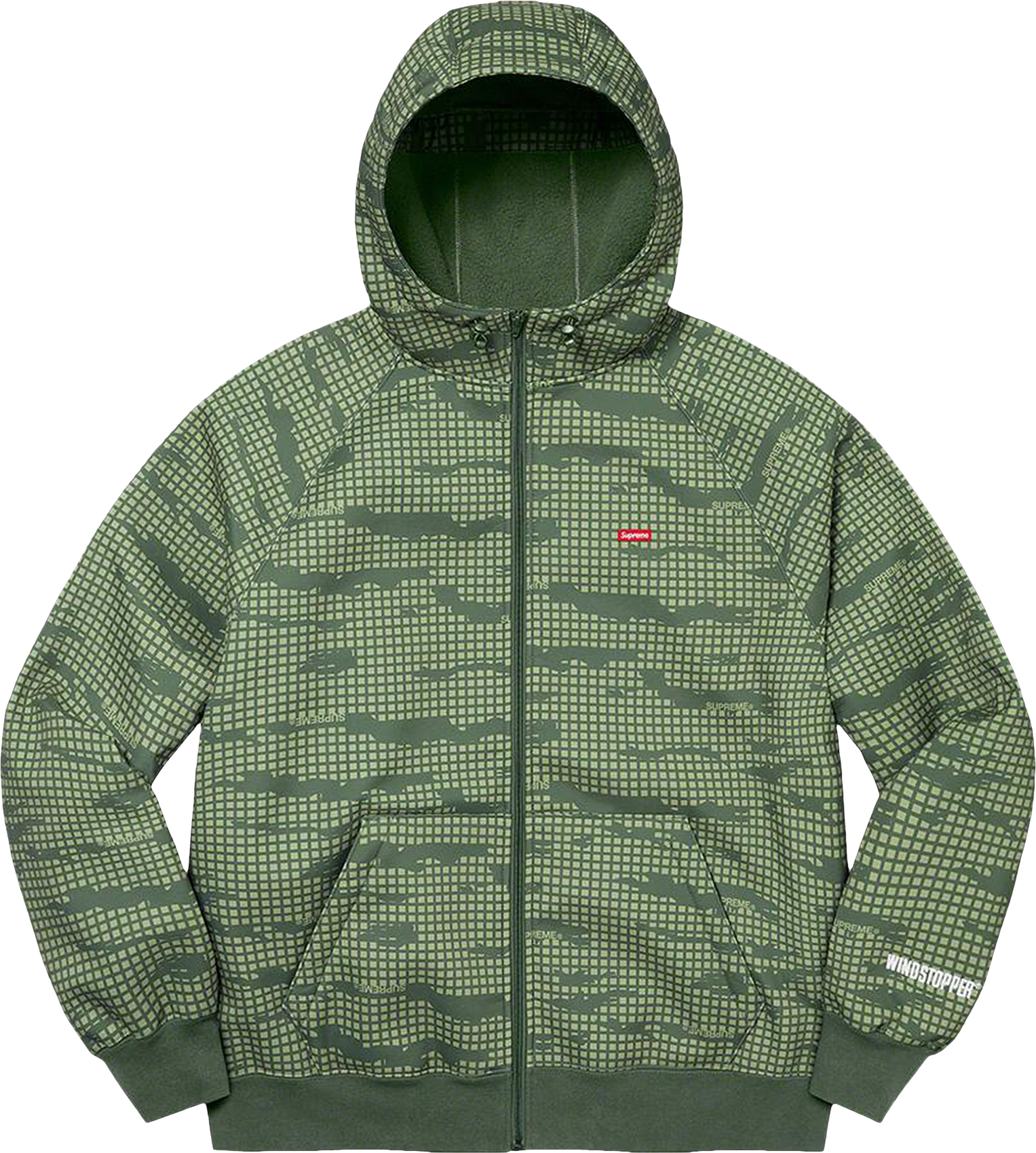 Supreme Falcon Raglan Zip Up Hooded Sweatshirt - Cream | Editorialist