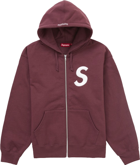 Supreme Logo Zip Up Hooded Sweatshirt - Light Olive | Editorialist