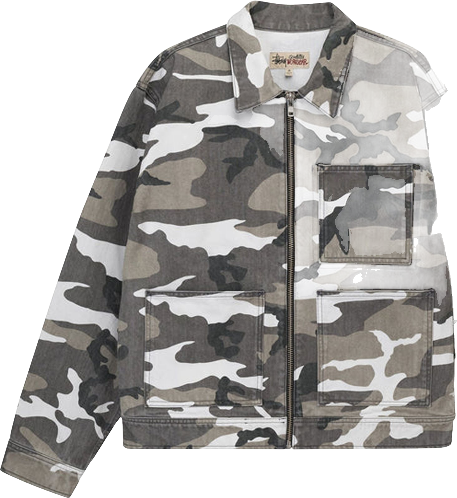 StüSsy Realtree Edge Zip Work Jacket - White | Editorialist