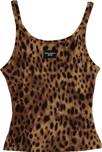 トップス 00s dolce&gabbana glitter tank top brown VTG. 90's DOLCE & GABBANA D&G large HOLO sequin letters spellout