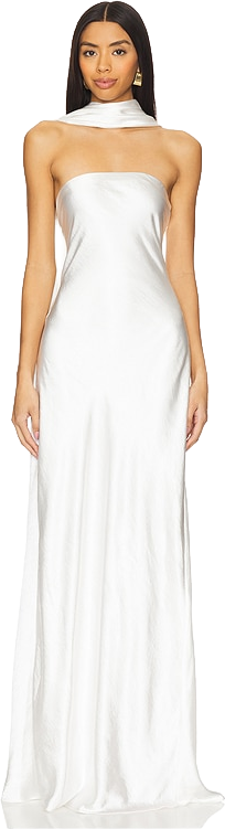 lilia sash neck maxi dress Misha Lilia Gown