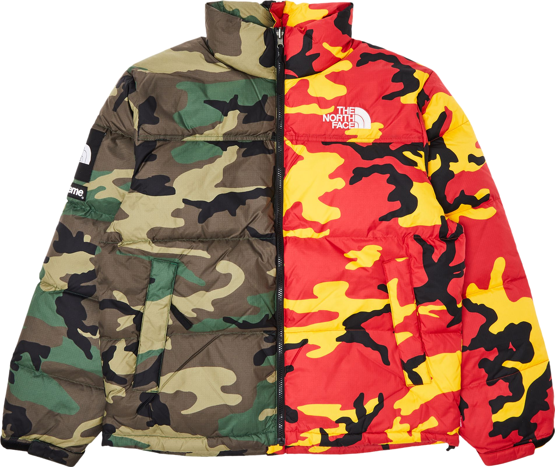Supreme X The North Face Split Nuptse Jacket - Multicolor 