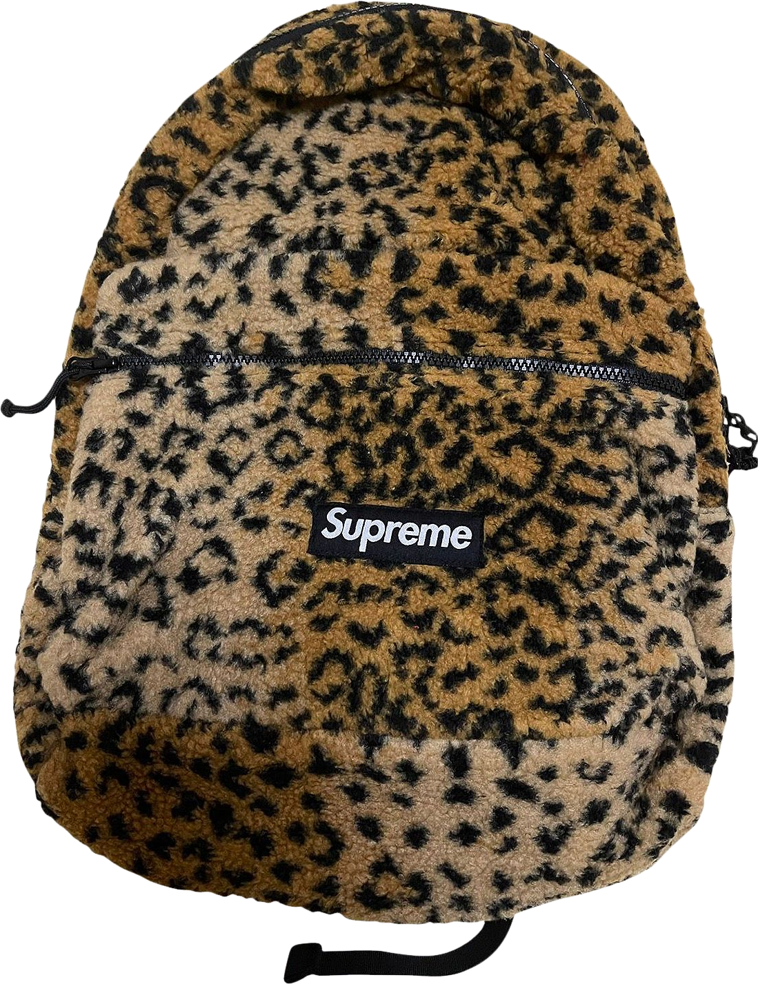 Supreme Leopard Fleece Backpack - Red | Editorialist