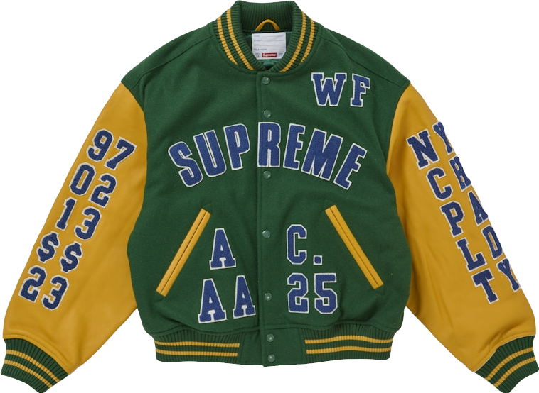 Supreme Praises Varsity Jacket - Navy Blue | Editorialist