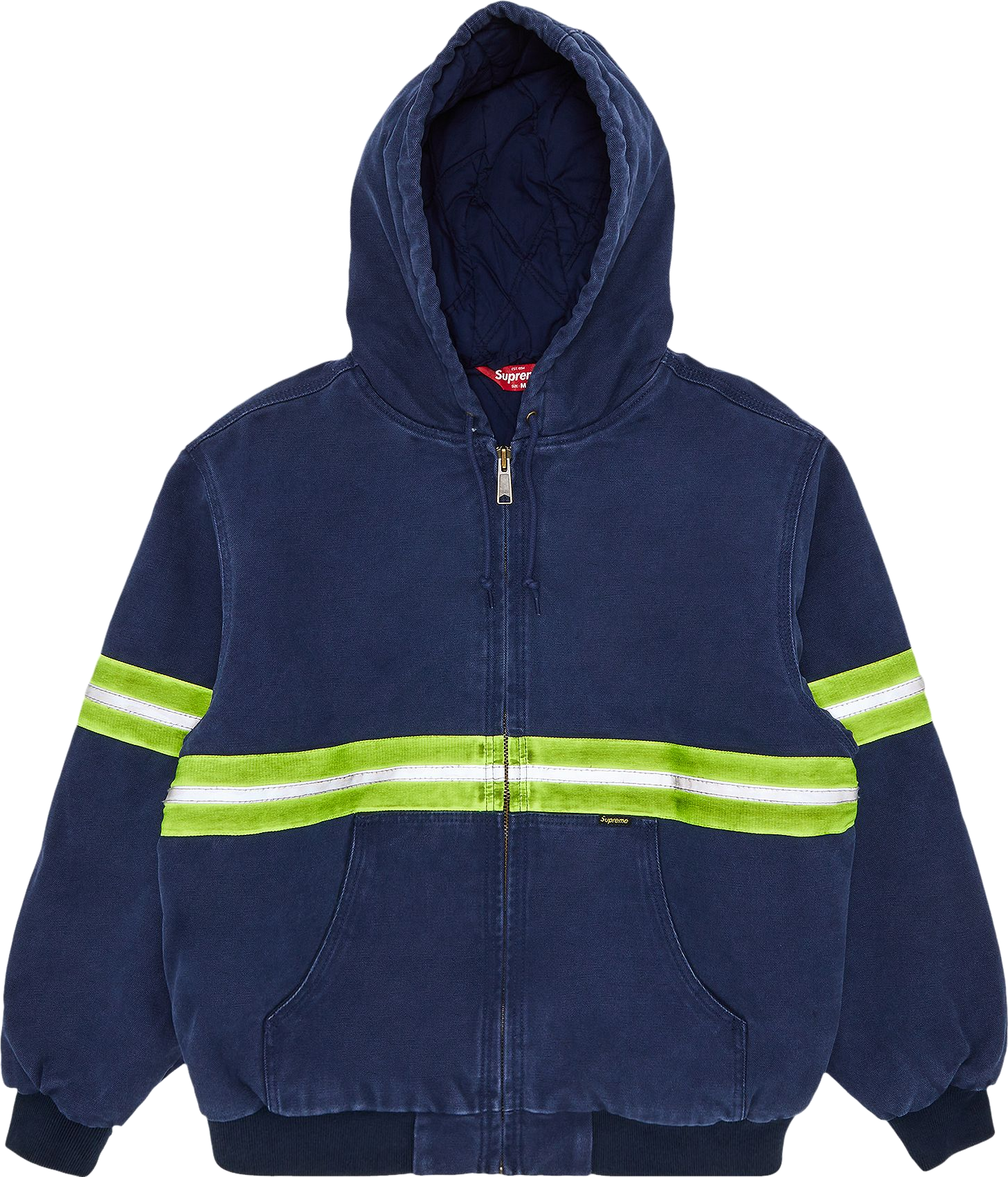 ジャケット・アウター SUPREME Stripe Hooded Work Jacket Navy Reflective Stripe Hooded Work Jacket 