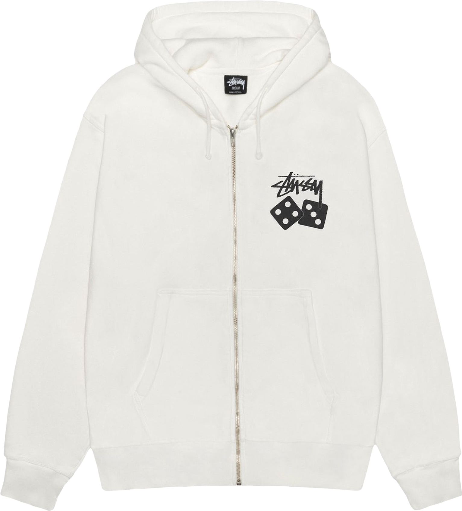 StüSsy Dice Zip Hoodie - Cream | Editorialist