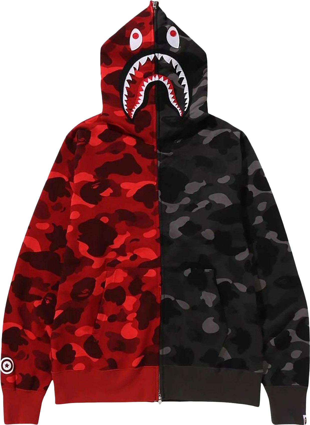 A Bathing Ape Color Camo Separate Shark Full Zip Hoodie 