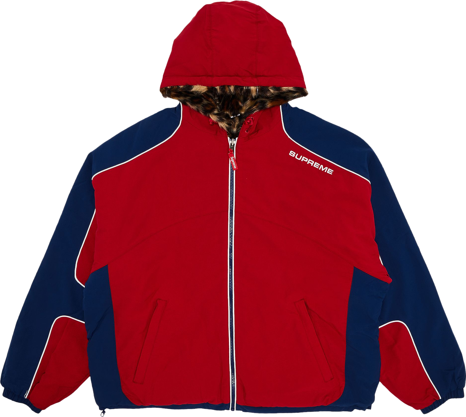 Supreme Faux Fur Reversible Hooded Track Jacket - Red | Editorialist