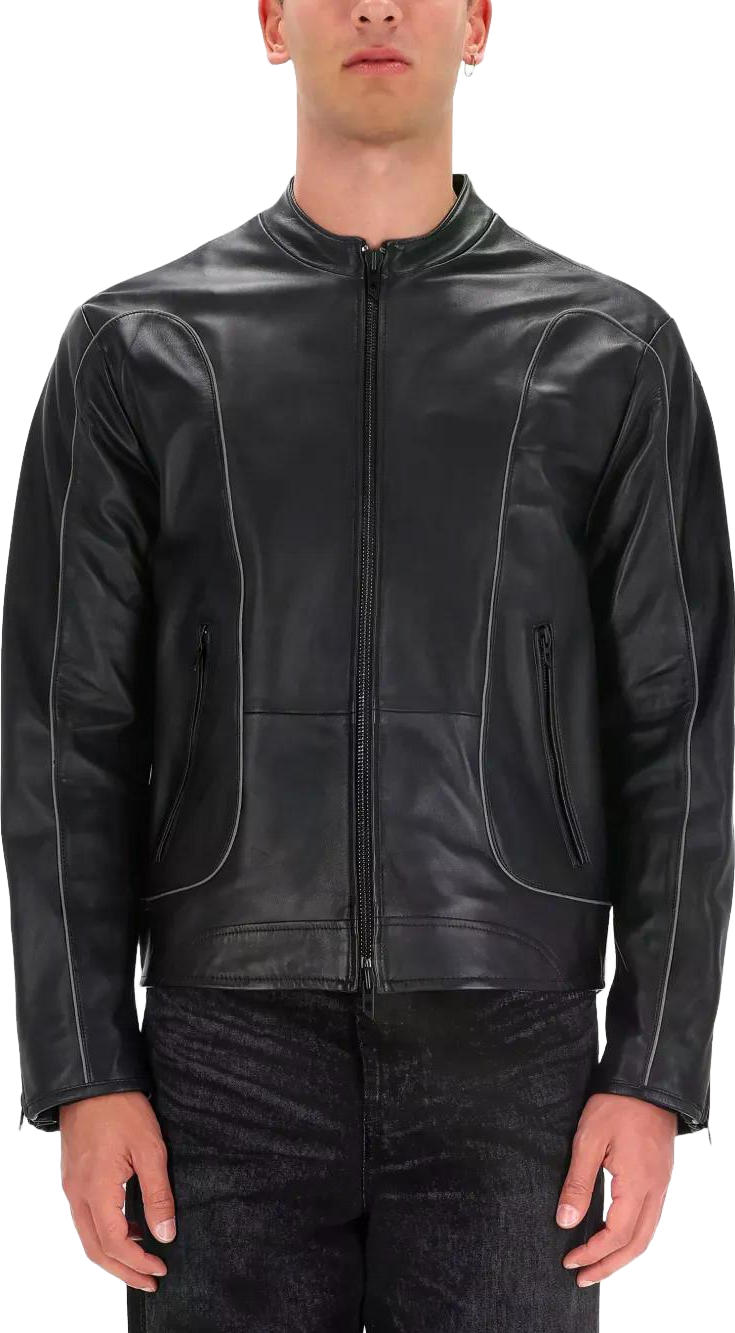 DIESEL フェイクレザージャケット　48size DIESEL(ディーゼル) レザージャケット ブラック サイズ M｜【公式