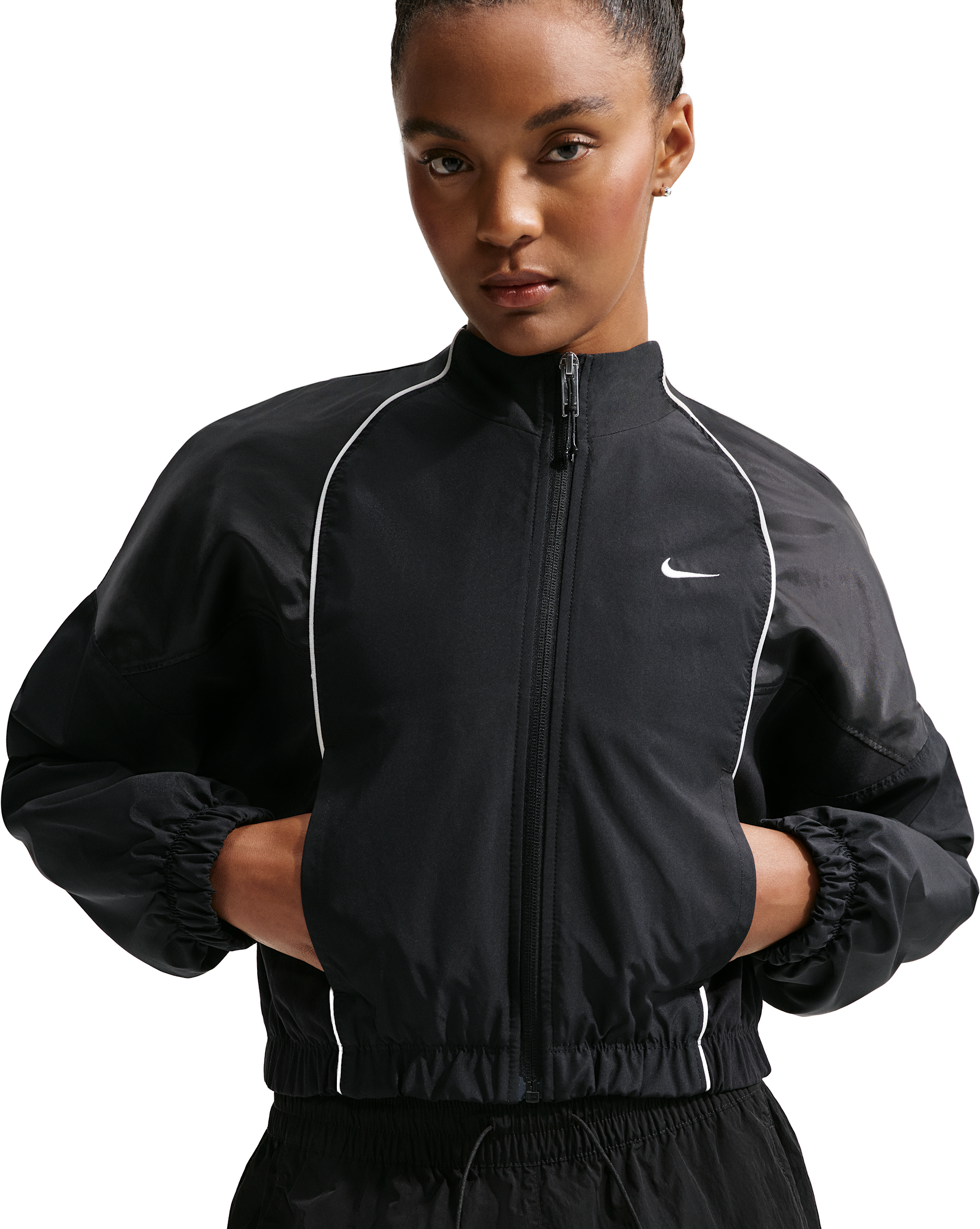 Nike Sportswear Shrunken Track Jacket - Black | Editorialist