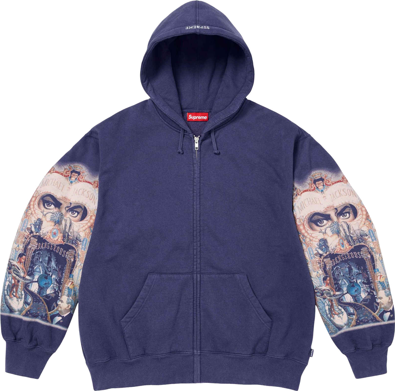 Supreme Michael Jackson Dangerous Zip Up Hoodie - Blue | Editorialist