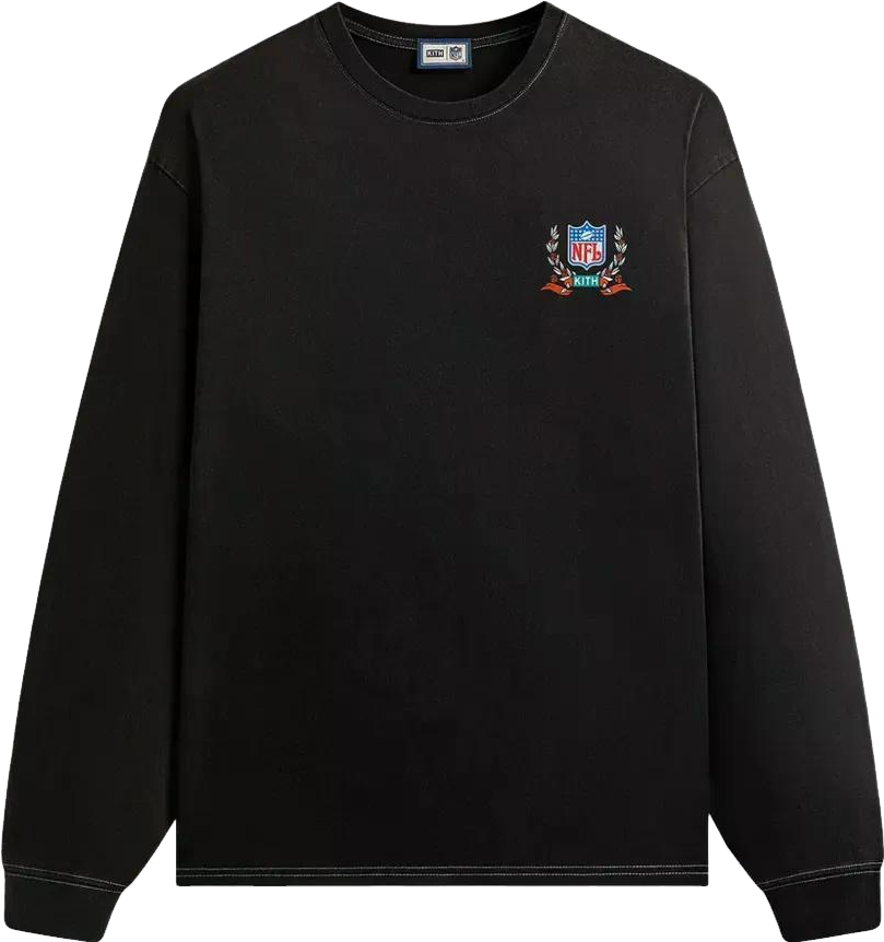 KITH x NFL 47 RAIDERS vintage tシャツ XL Kith X Nfl 47 Raiders Vintage Long Sleeve Tee Shirt - Black