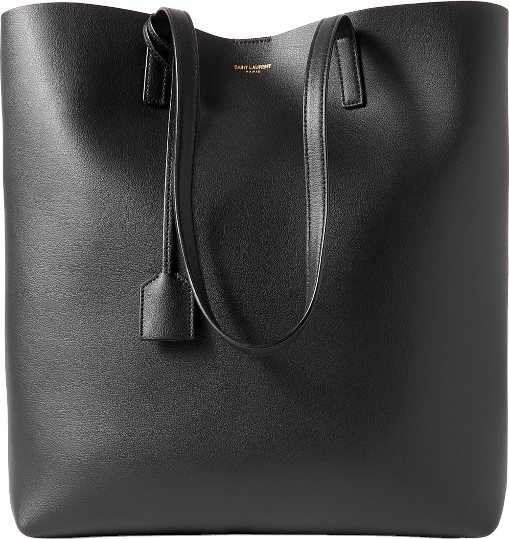 Saint Laurent Leather North/South Tote - Black | Editorialist